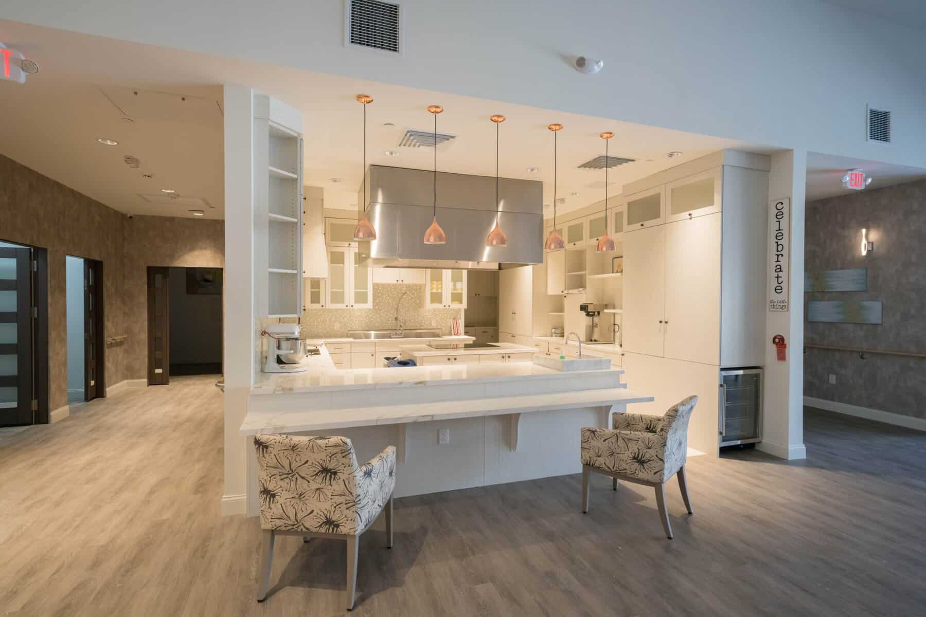 virtue las vegas luxury detox facility common room kitchen