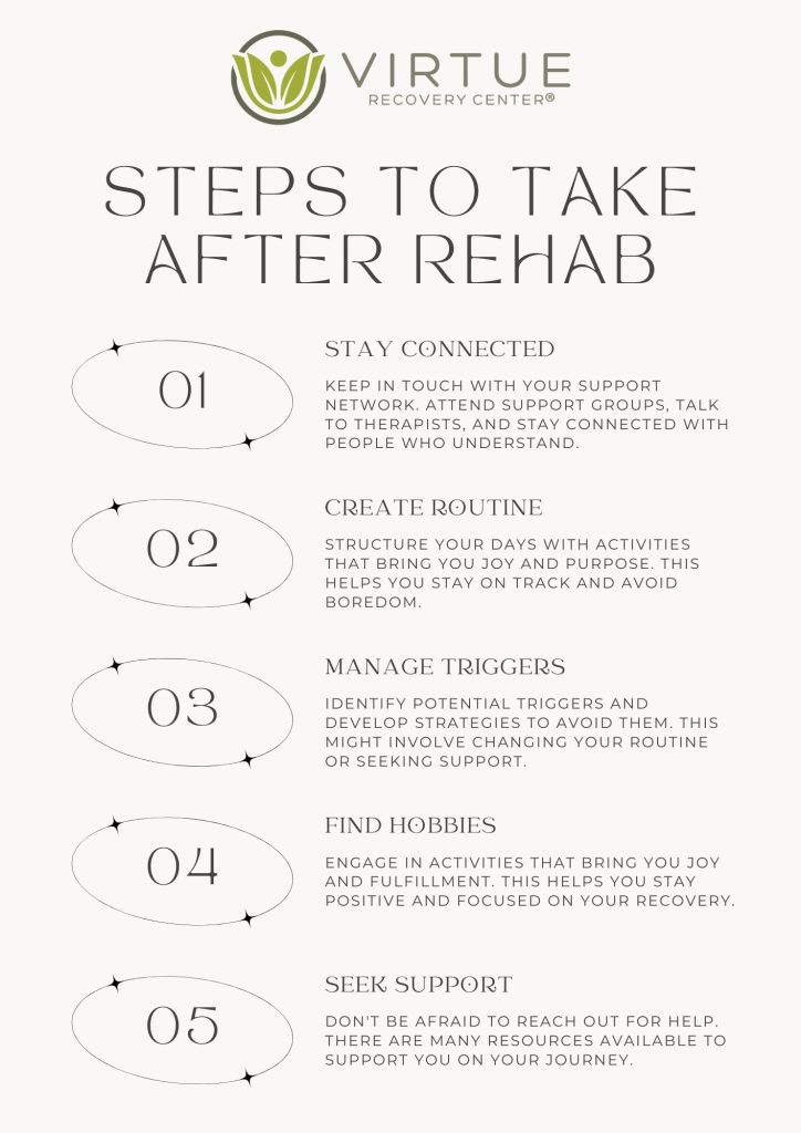 Steps to Take after Rehab | Virtue Recovery Las Vegas Steps to Take after Rehab